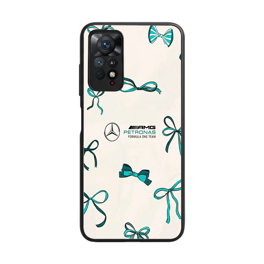 AMG X Bows back phone cover | glass case for redmi note 11 pro