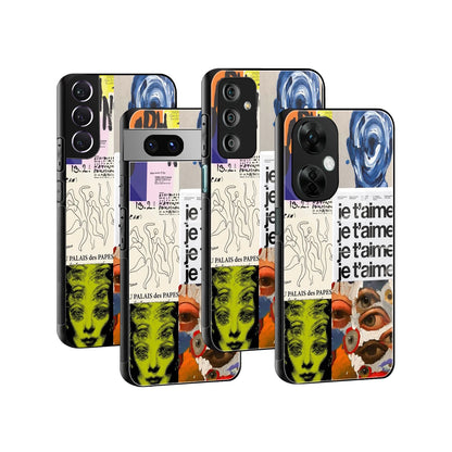 Stylish Glass Back Case for All Smartphones iPhone, Samsung, OnePlus, Pixel, Redmi, Oppo, Vivo, Motorola