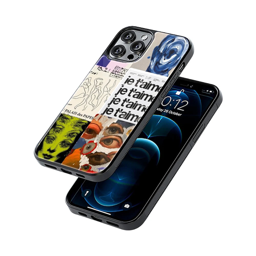 Protective Glass Back Phone Case Compatible with iPhone, Samsung, OnePlus, Pixel & More