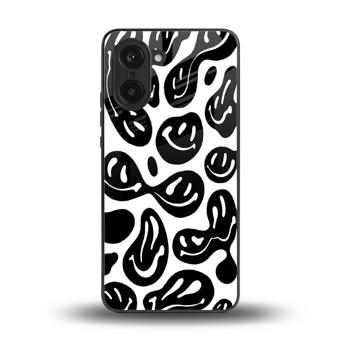 Acid Smiles BW back phone cover | glass case for oneplus nord ce5 5g
