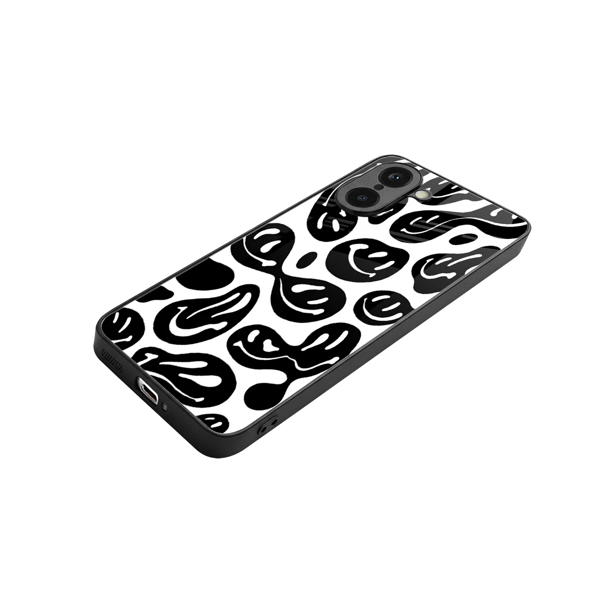 Acid Smiles BW stylish phone case for oneplus nord ce5 5g | glossy glass and slim fit