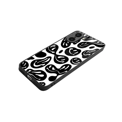 Acid Smiles BW stylish phone case for oneplus nord ce5 5g | glossy glass and slim fit