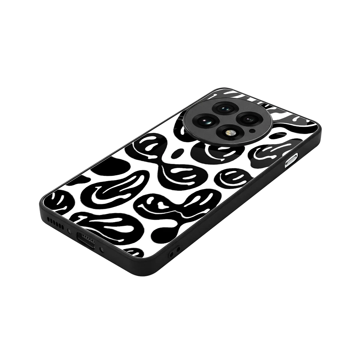 Acid Smiles BW stylish phone case for oneplus 13 | glossy glass and slim fit