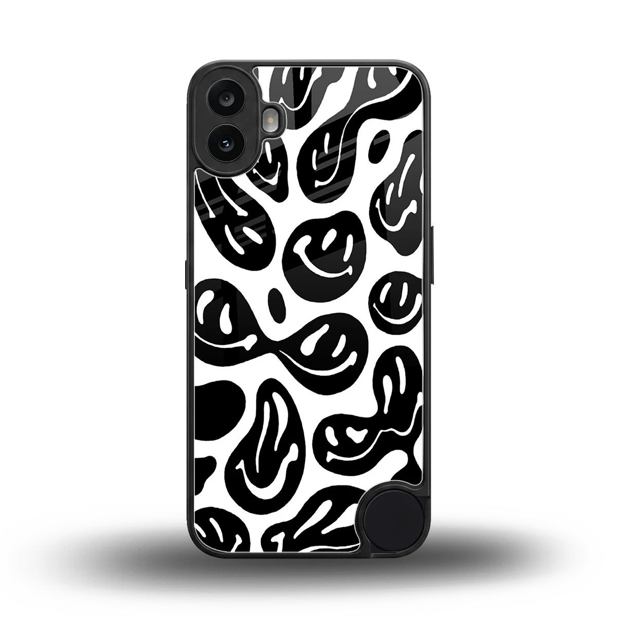 Acid Smiles BW back phone cover | glass case for cmf nothing phone 1