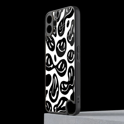 Acid Smiles BW cmf nothing phone 1 mobile cover | shockproof glass phone case