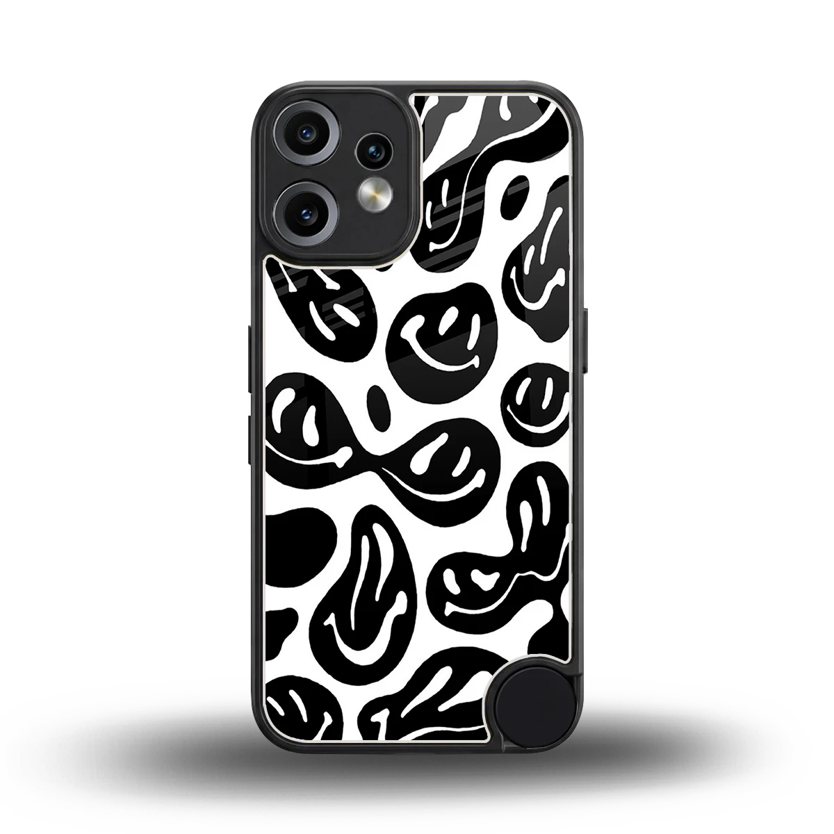 Acid Smiles BW back phone cover | glass case for cmf nothing phone 2 pro