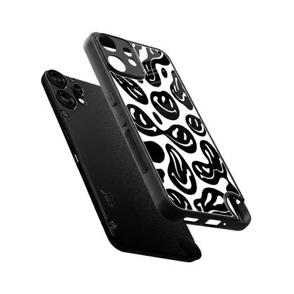 Acid Smiles BW sleek cmf nothing phone 2 pro cover with tempered glass back and TPU edges