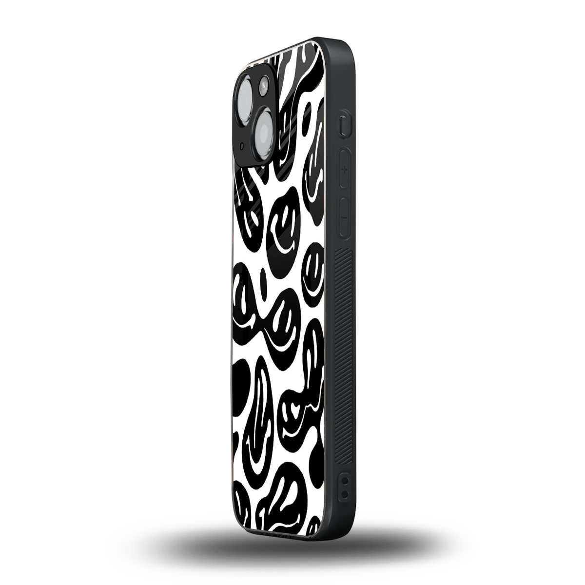 Acid Smiles BW iphone 12 mini mobile cover | shockproof glass phone case