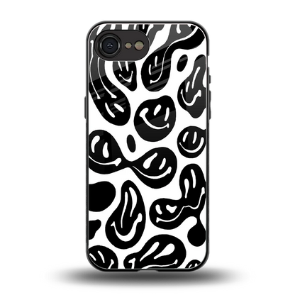 Acid Smiles BW back phone cover | glass case for iphone 17e
