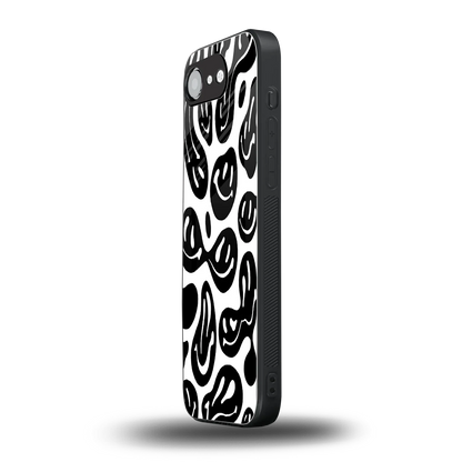 Acid Smiles BW iphone 17e mobile cover | shockproof glass phone case
