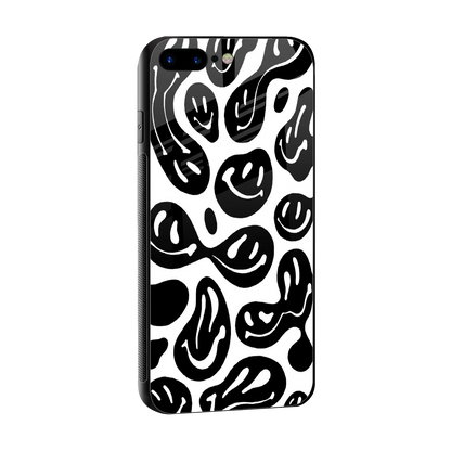 Acid Smiles BW sleek iphone 7 plus cover with tempered glass back and TPU edges