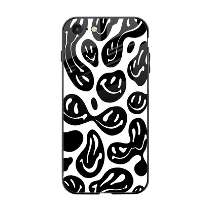 Acid Smiles BW back phone cover | glass case for iphone 8