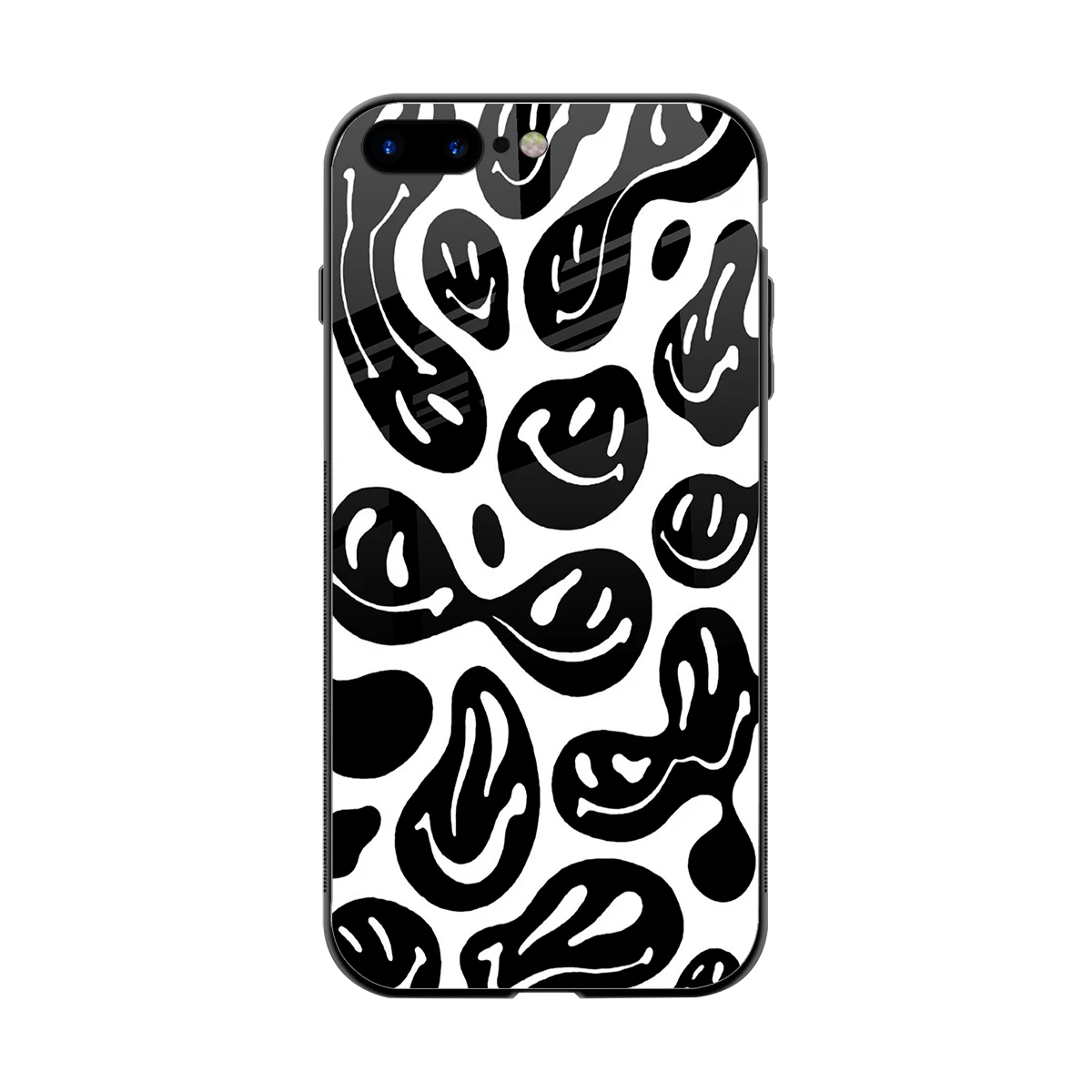 Acid Smiles BW back phone cover | glass case for iphone 8 plus
