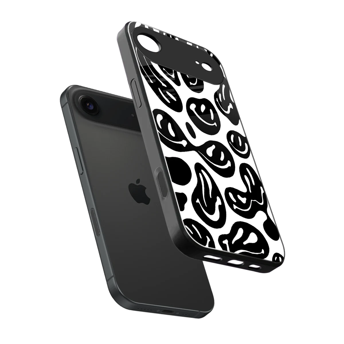 Acid Smiles BW sleek iphone air cover with tempered glass back and TPU edges