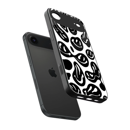 Acid Smiles BW sleek iphone air cover with tempered glass back and TPU edges