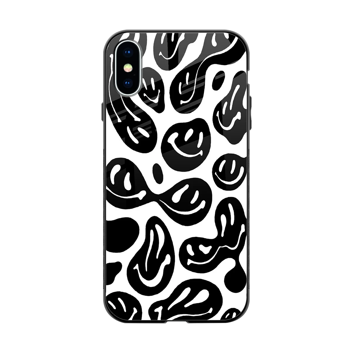 Acid Smiles BW back phone cover | glass case for iphone xs