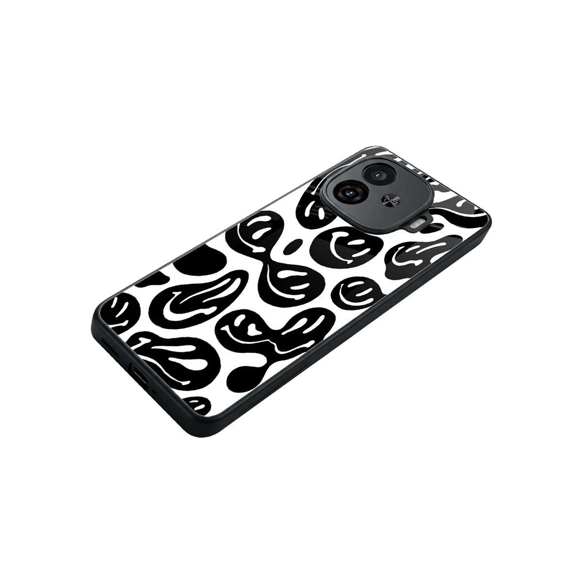 Acid Smiles BW stylish phone case for iqoo neo 10r 5g | glossy glass and slim fit