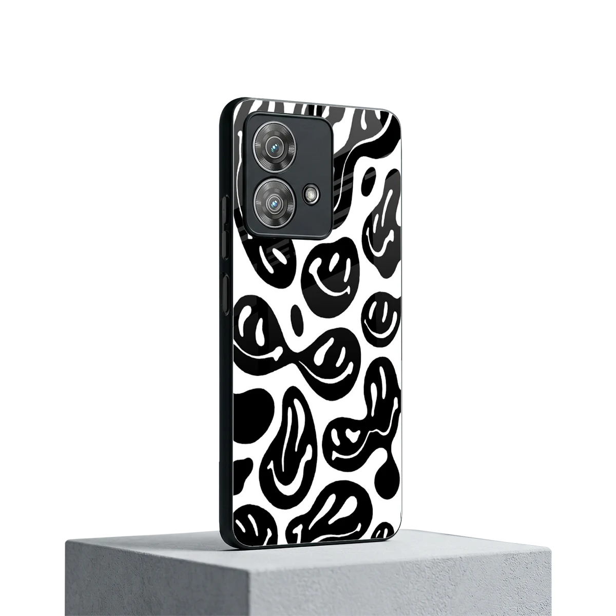 Acid Smiles BW motorola edge 40 neo 5g mobile cover | shockproof glass phone case