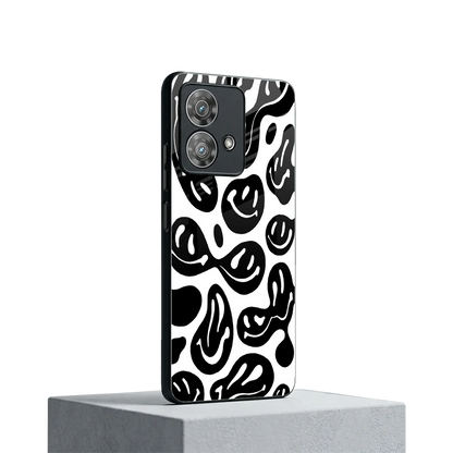 Acid Smiles BW motorola edge 40 neo 5g mobile cover | shockproof glass phone case