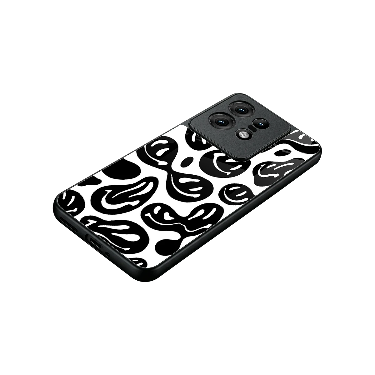 Acid Smiles BW stylish phone case for motorola edge 50 pro | glossy glass and slim fit