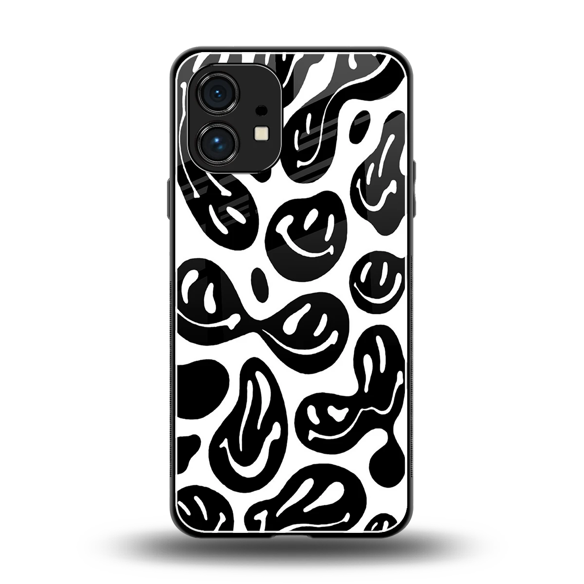 Acid Smiles BW back phone cover | glass case for nothing phone 1