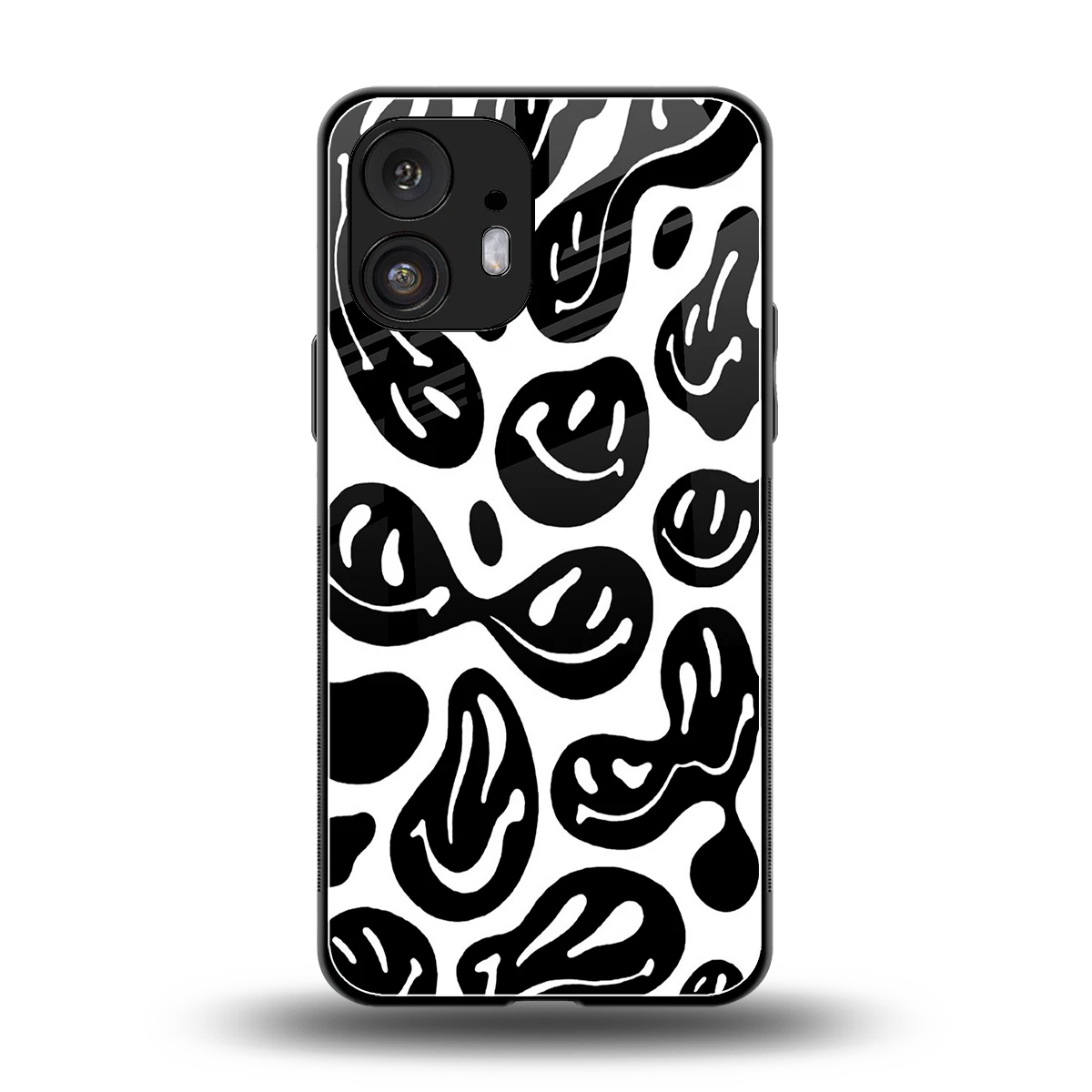 Acid Smiles BW back phone cover | glass case for nothing phone 2