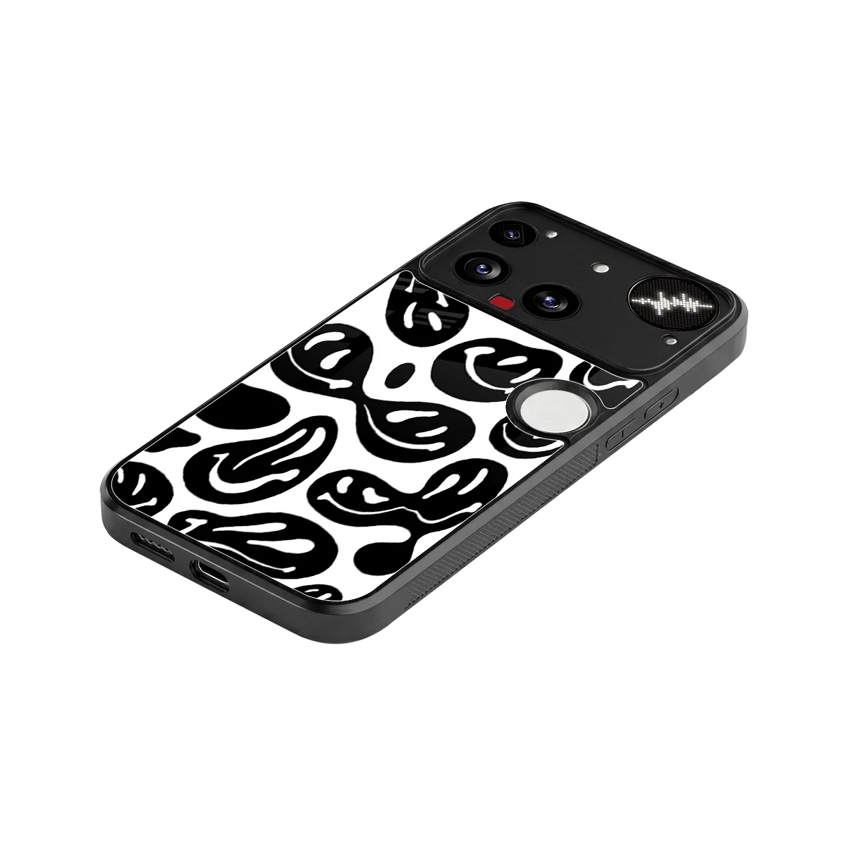 Acid Smiles BW stylish phone case for nothing phone 3 | glossy glass and slim fit