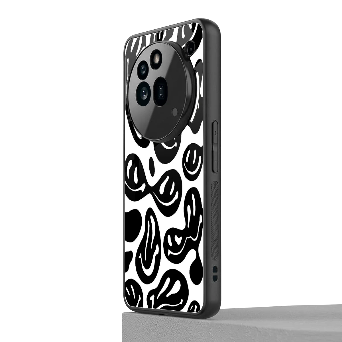 Acid Smiles BW nothing phone 3a pro mobile cover | shockproof glass phone case