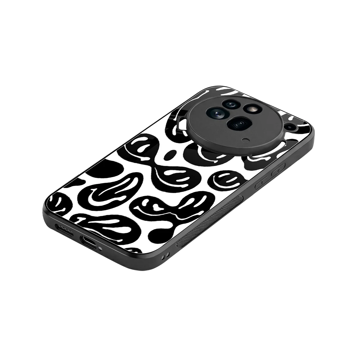 Acid Smiles BW stylish phone case for nothing phone 3a pro | glossy glass and slim fit