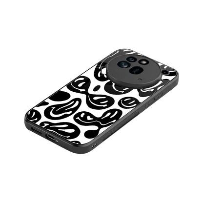 Acid Smiles BW stylish phone case for nothing phone 3a pro | glossy glass and slim fit