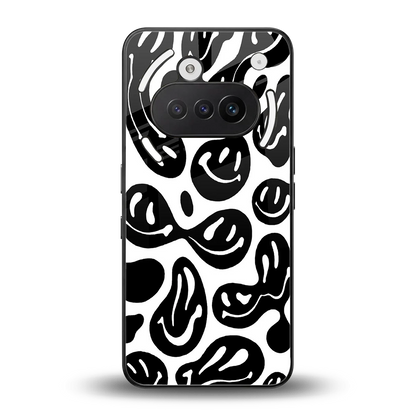 Acid Smiles BW back phone cover | glass case for nothing phone 3a