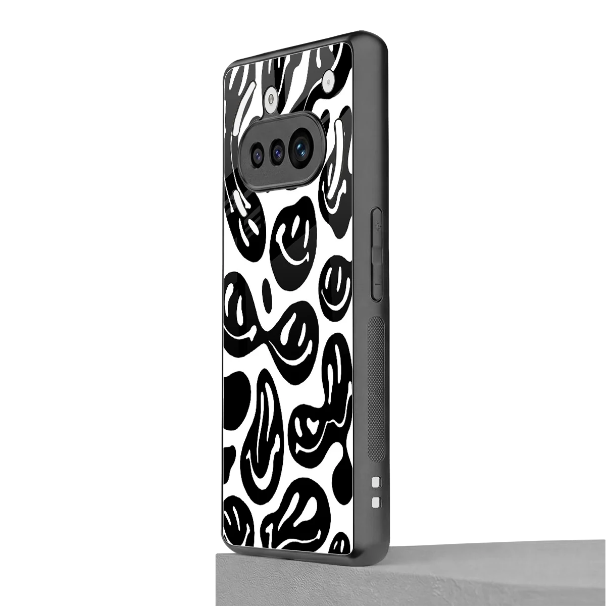 Acid Smiles BW nothing phone 3a mobile cover | shockproof glass phone case