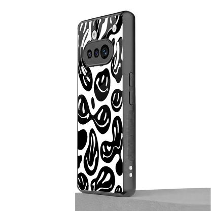 Acid Smiles BW nothing phone 3a mobile cover | shockproof glass phone case