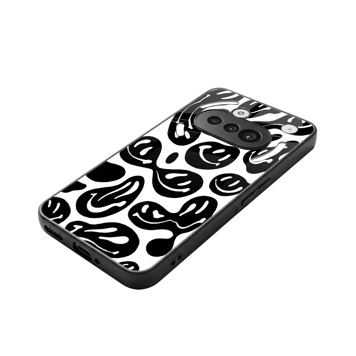 Acid Smiles BW stylish phone case for nothing phone 3a | glossy glass and slim fit
