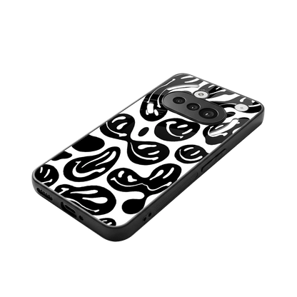 Acid Smiles BW stylish phone case for nothing phone 3a | glossy glass and slim fit
