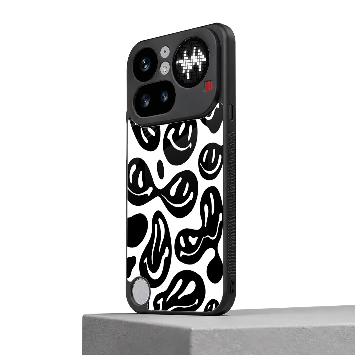 Acid Smiles BW nothing phone 4a pro mobile cover | shockproof glass phone case