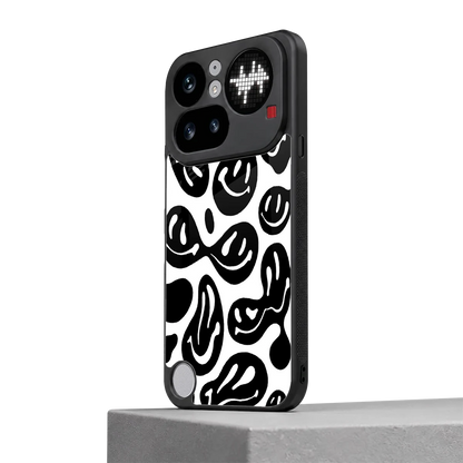 Acid Smiles BW nothing phone 4a pro mobile cover | shockproof glass phone case
