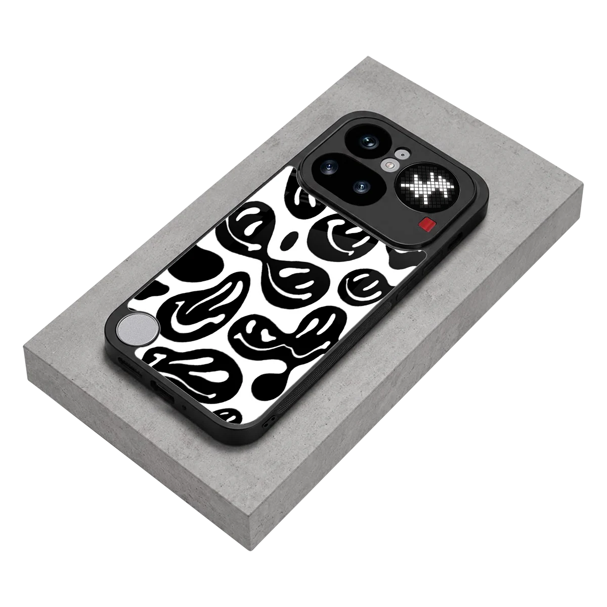 Acid Smiles BW stylish phone case for nothing phone 4a pro | glossy glass and slim fit