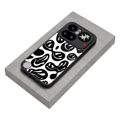 Acid Smiles BW stylish phone case for nothing phone 4a pro | glossy glass and slim fit