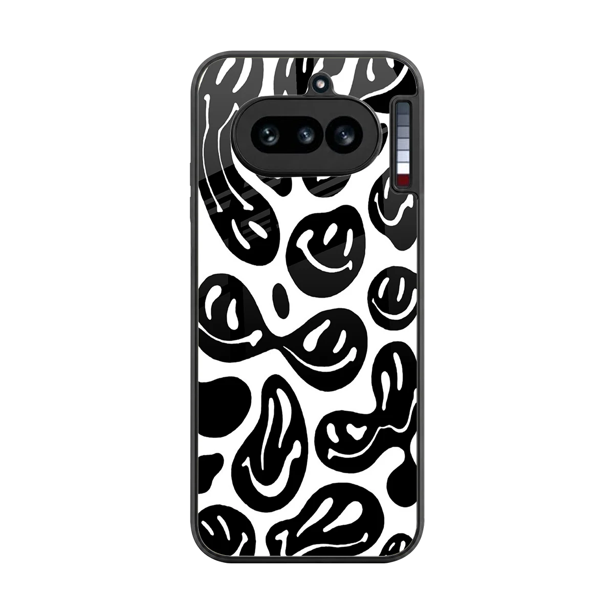 Acid Smiles BW back phone cover | glass case for nothing phone 4a