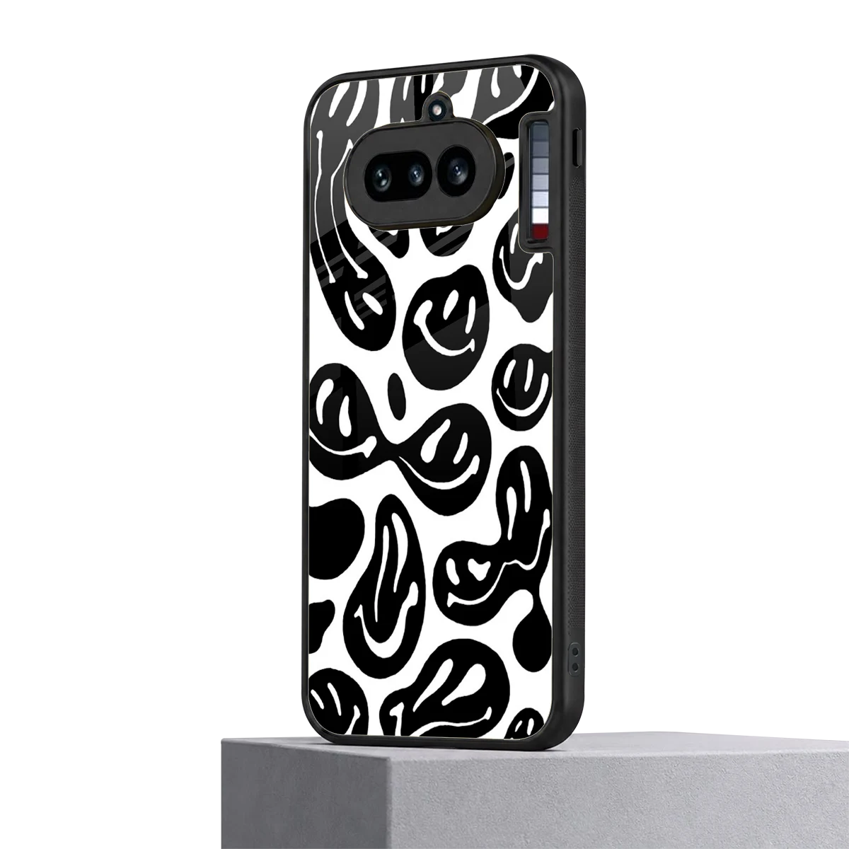 Acid Smiles BW nothing phone 4a mobile cover | shockproof glass phone case