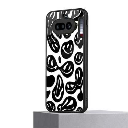 Acid Smiles BW nothing phone 4a mobile cover | shockproof glass phone case