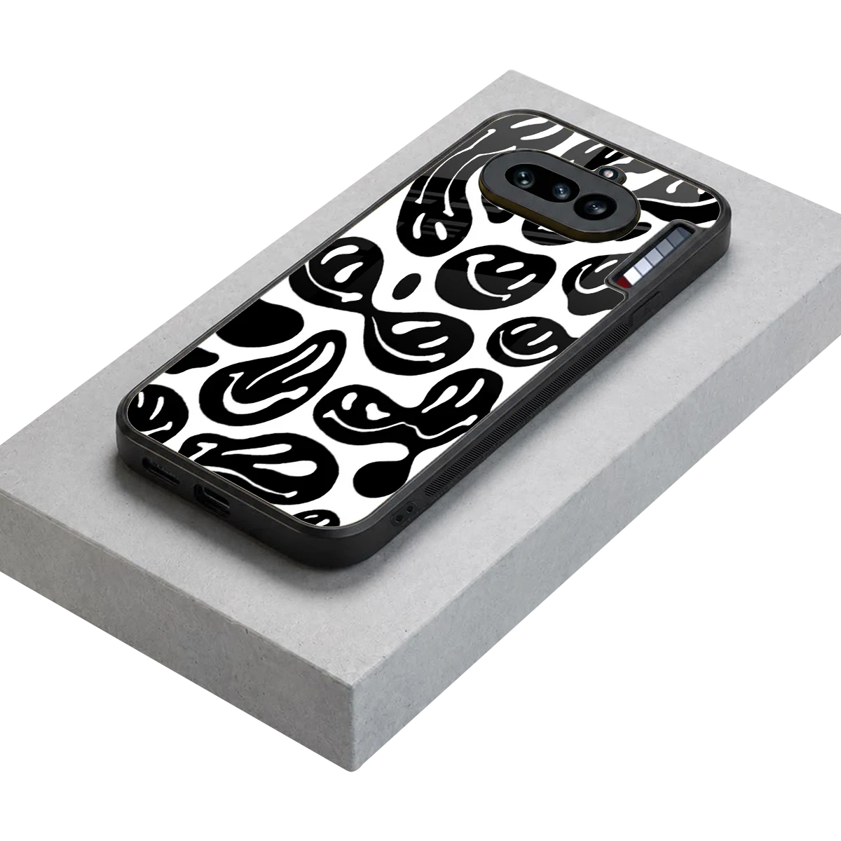 Acid Smiles BW stylish phone case for nothing phone 4a | glossy glass and slim fit