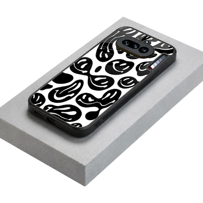 Acid Smiles BW stylish phone case for nothing phone 4a | glossy glass and slim fit