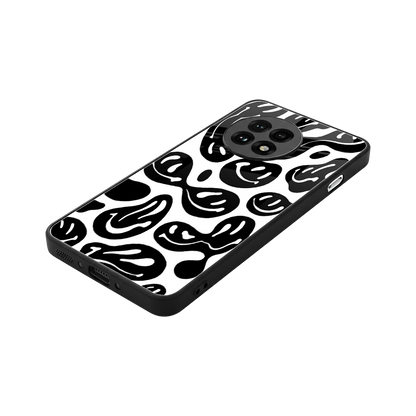 Acid Smiles BW stylish phone case for oneplus 13r | glossy glass and slim fit