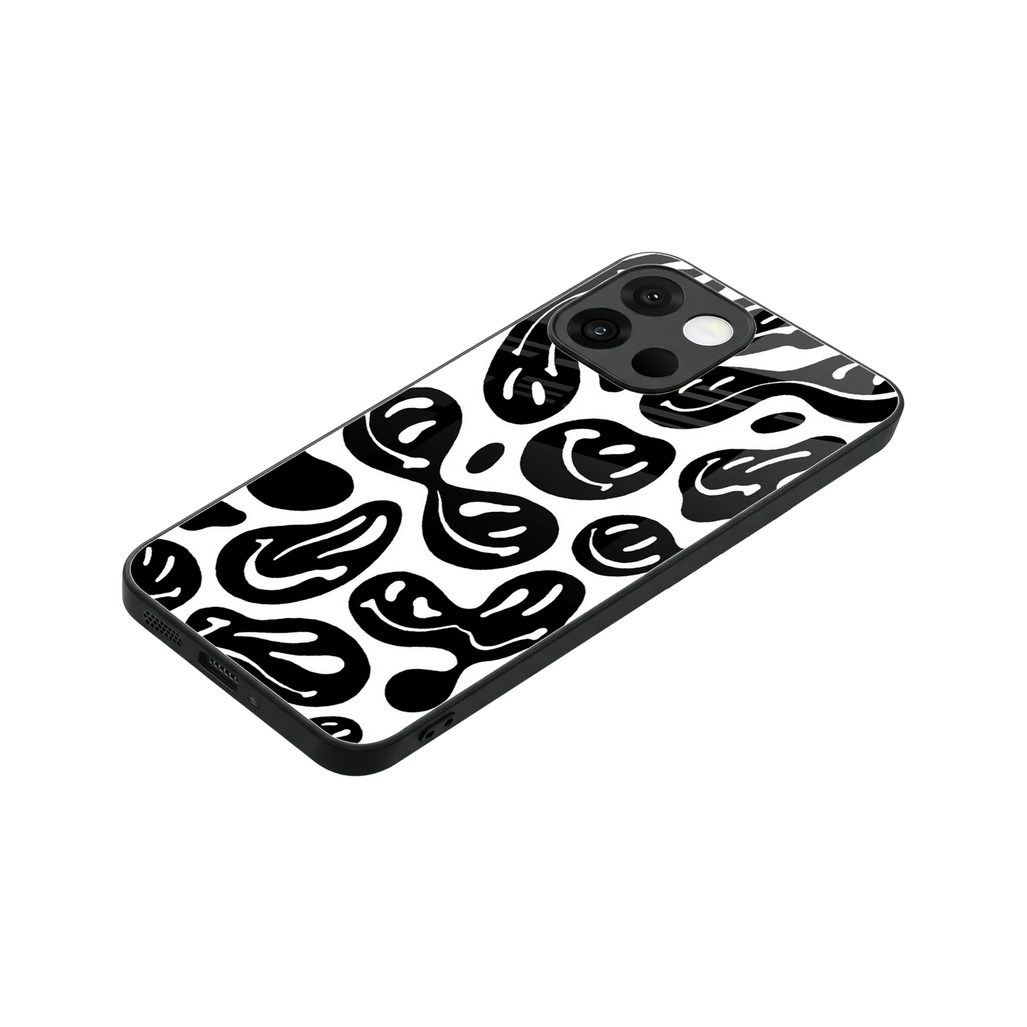 Acid Smiles BW stylish phone case for oneplus 13s | glossy glass and slim fit