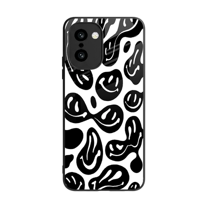 Acid Smiles BW back phone cover | glass case for oneplus 15r