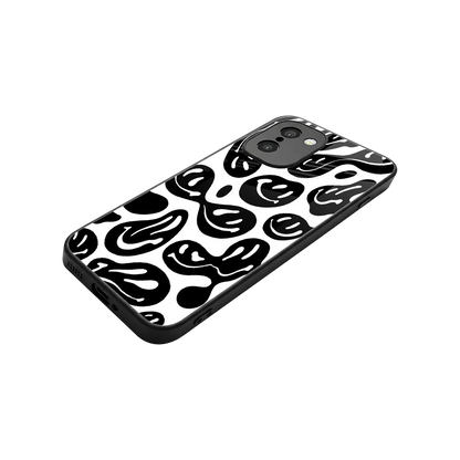 Acid Smiles BW stylish phone case for oneplus 15r | glossy glass and slim fit