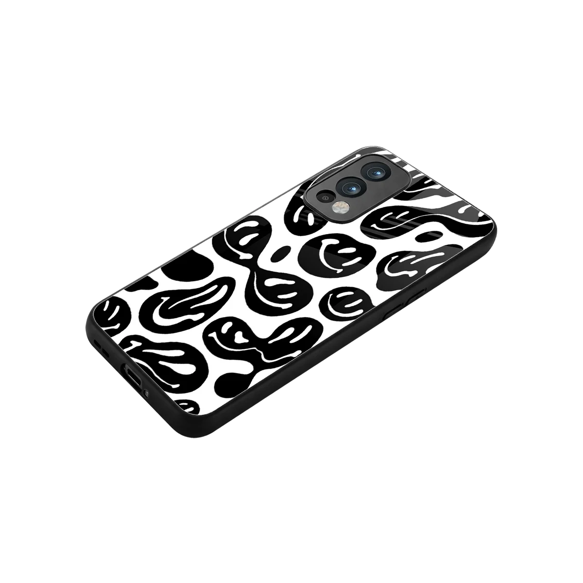 Acid Smiles BW stylish phone case for oneplus nord 2 | glossy glass and slim fit