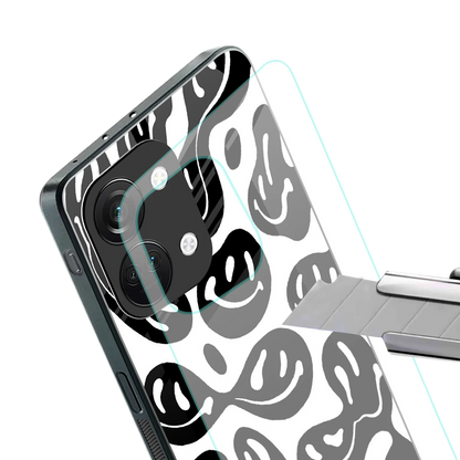 Acid Smiles BW stylish phone case for oneplus nord 3 | glossy glass and slim fit
